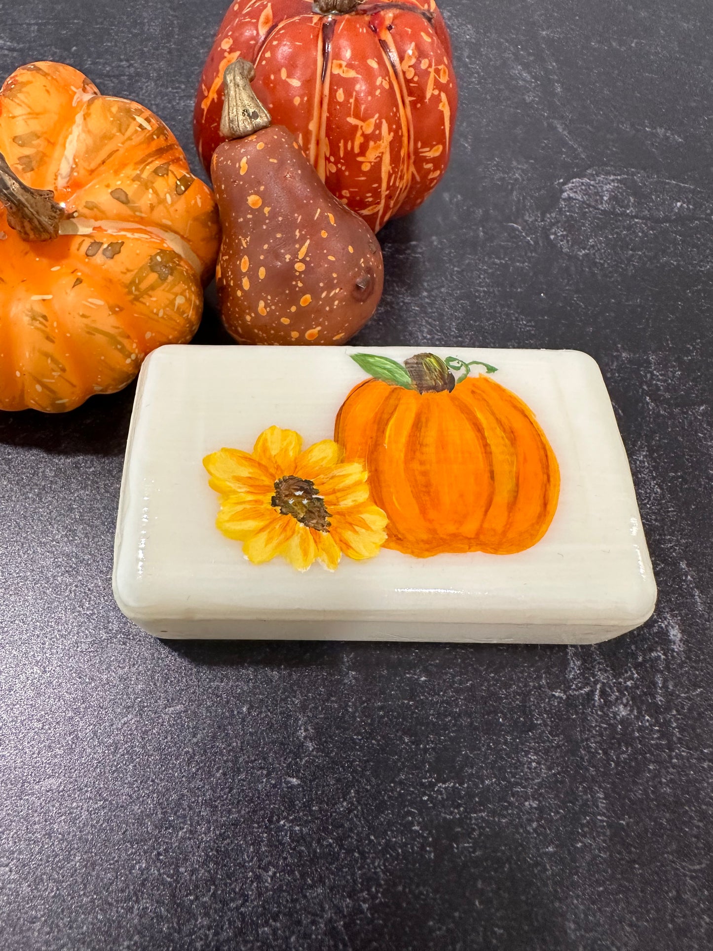 Pumpkin Blossom Hand Painted Fall Soap