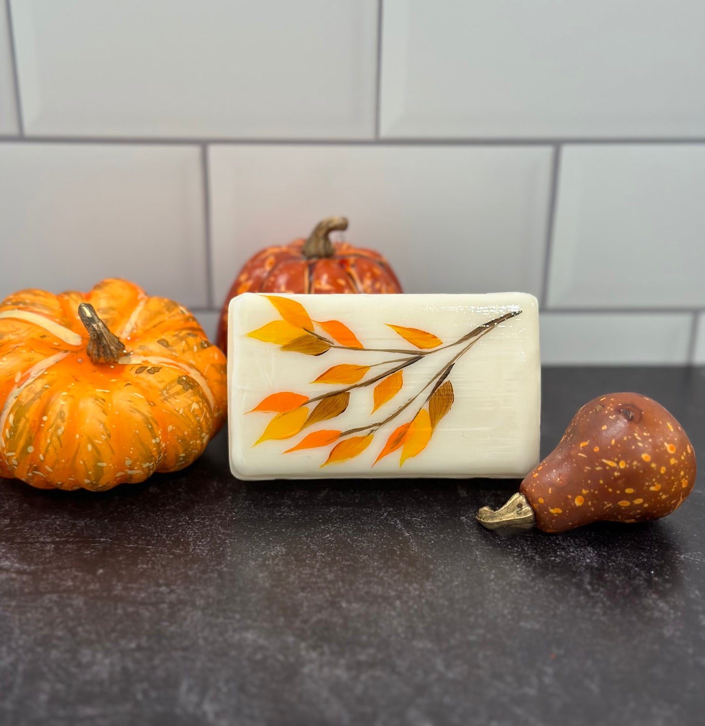 Autumn Leaves Hand Painted Fall Soap