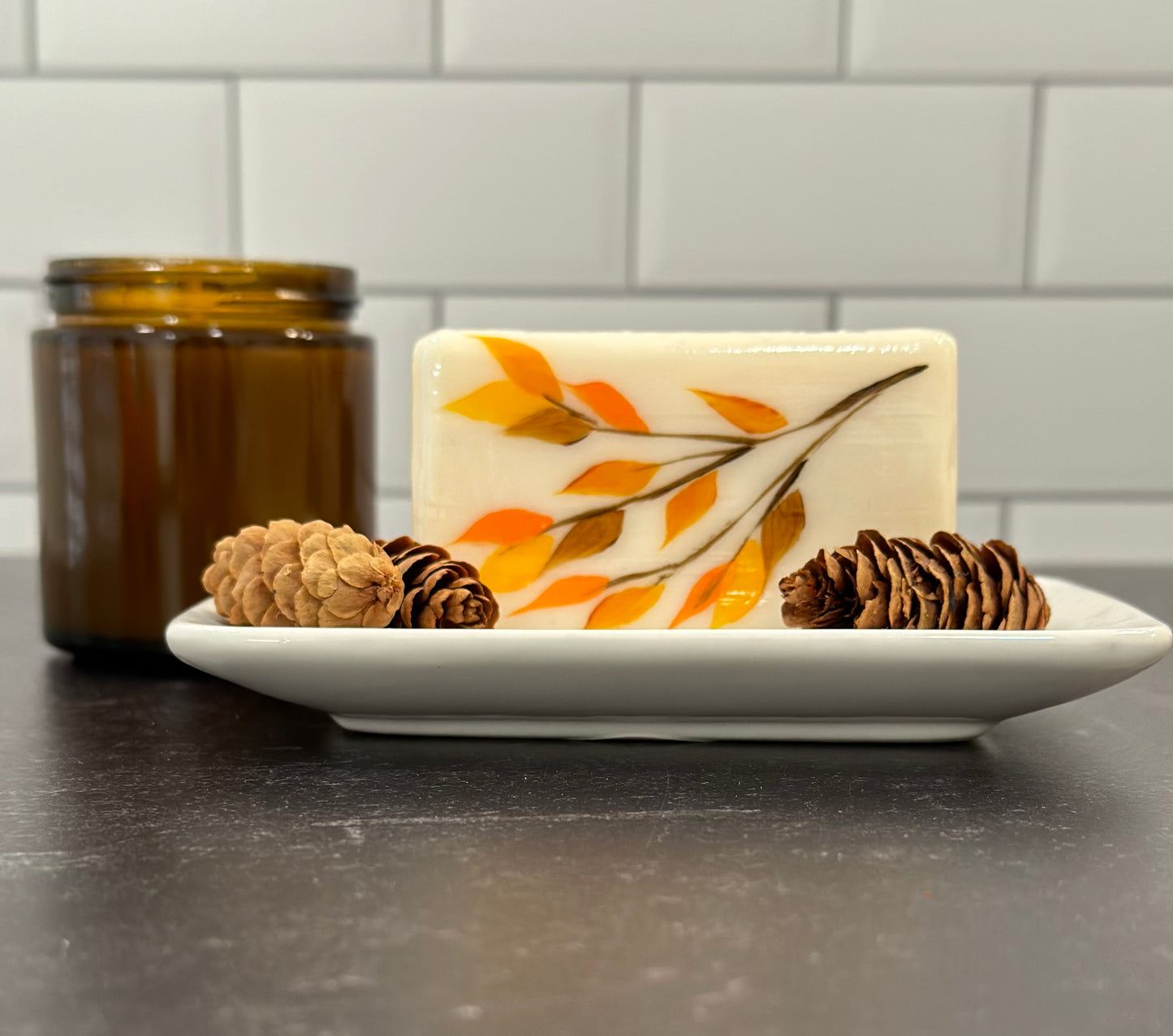 Autumn Leaves Hand Painted Fall Soap