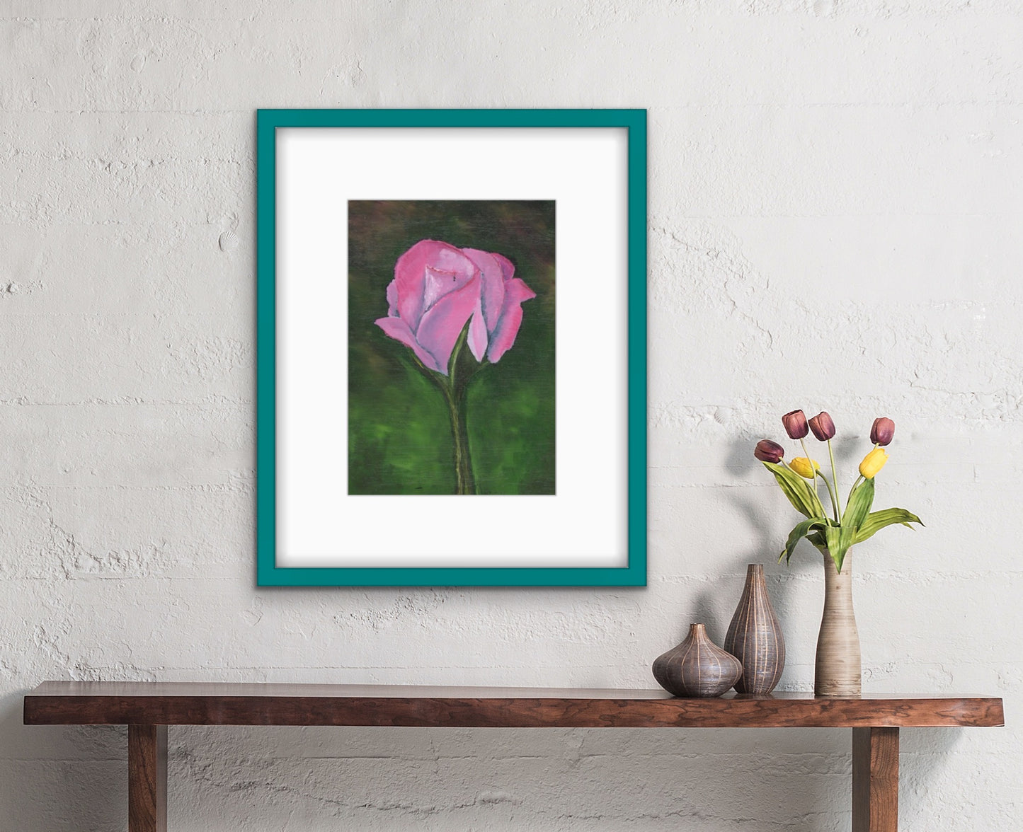 Pink Rose Bud Fine Art Print