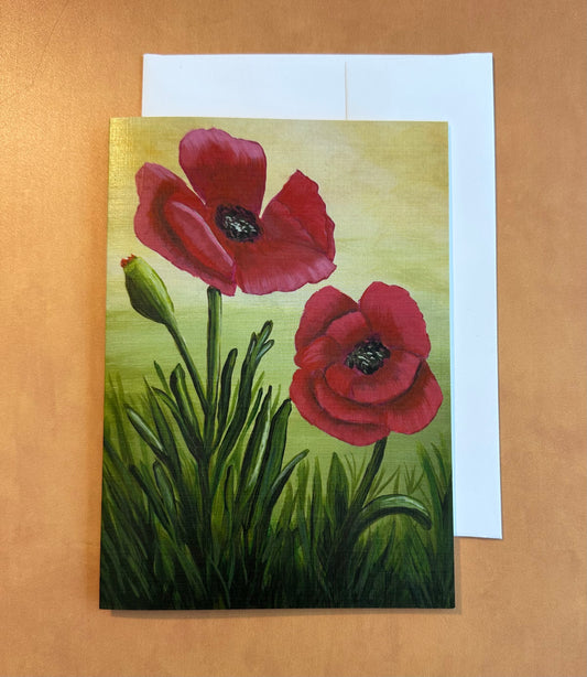 "Poppies" Printed Fine Art Card