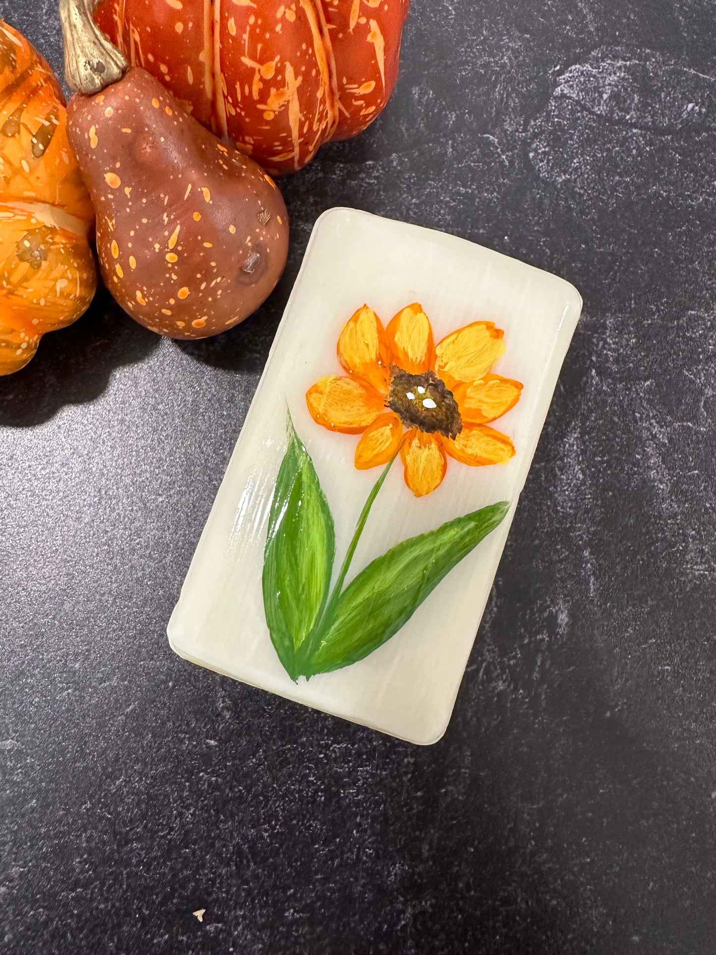 Amber Blossom Hand Painted Soap