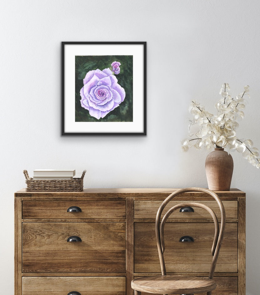 Violet Purple Rose Fine Art Print